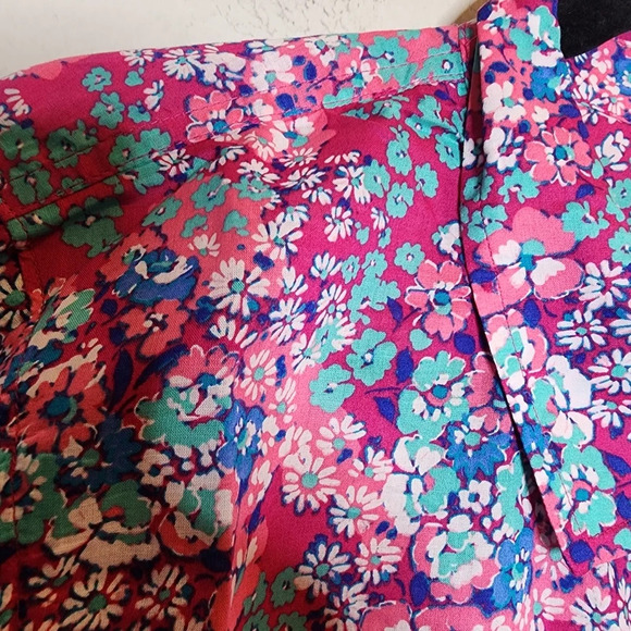 NWT J. Crew Button Shirtdress Pink Blue Floral. Plus Size 2X. - Picture 12 of 14